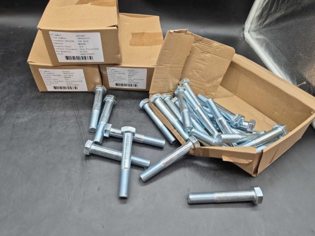 1490991-1 Hexagon bolt, 100 pcs - M16x100, ISO 4014, 8.8, electro-galvanized
