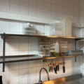 1384752-4 Stainless steel sink and shelves