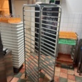 1384754-3 1 tray rack trolley and 17 dough trays