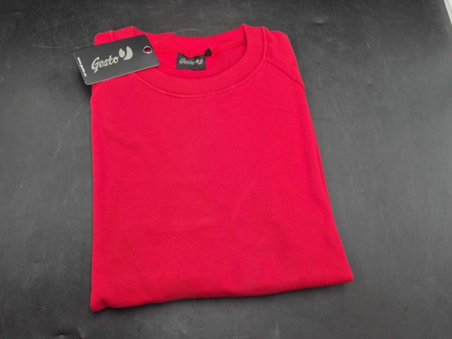 1491108-1 Sweatshirt, 10 pcs - Gesto, sweatshirt, red, size M