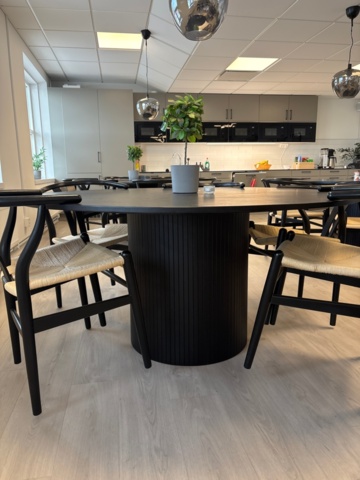 1482230-4 Kontorsinredning - Matbord 4 st, stolar och taklampor