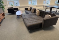 1482232 Kontorsinredning - Soffa, fåtölj, bord och TV-bänk