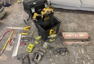 1469098 Collection of construction machines and tools - DeWalt, Ryobi and others