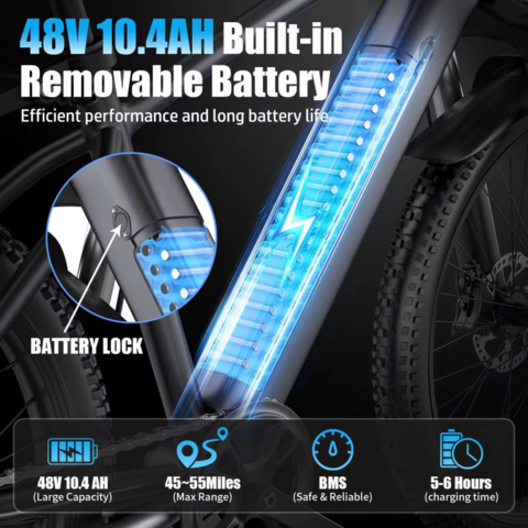 1489193-5 El-MTB – 750W, 26 tum, 7 växlar, Aluminiumram