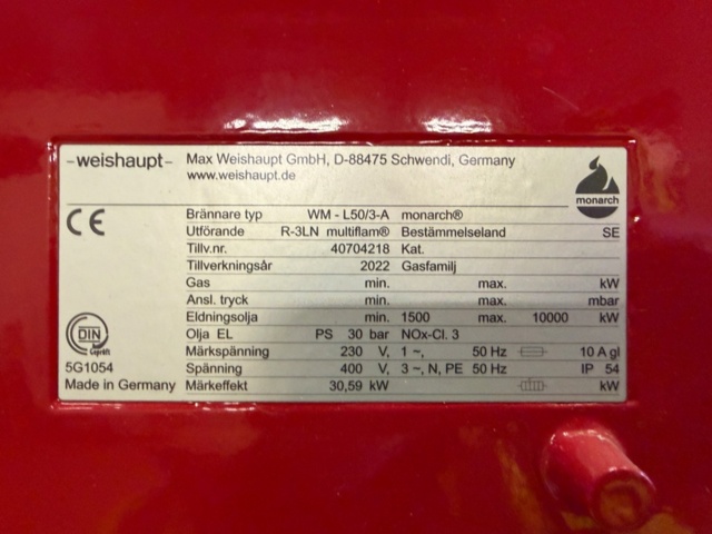 1468044-5 Oil burner - Weishaupt WM-L50/3-A monarch -2022