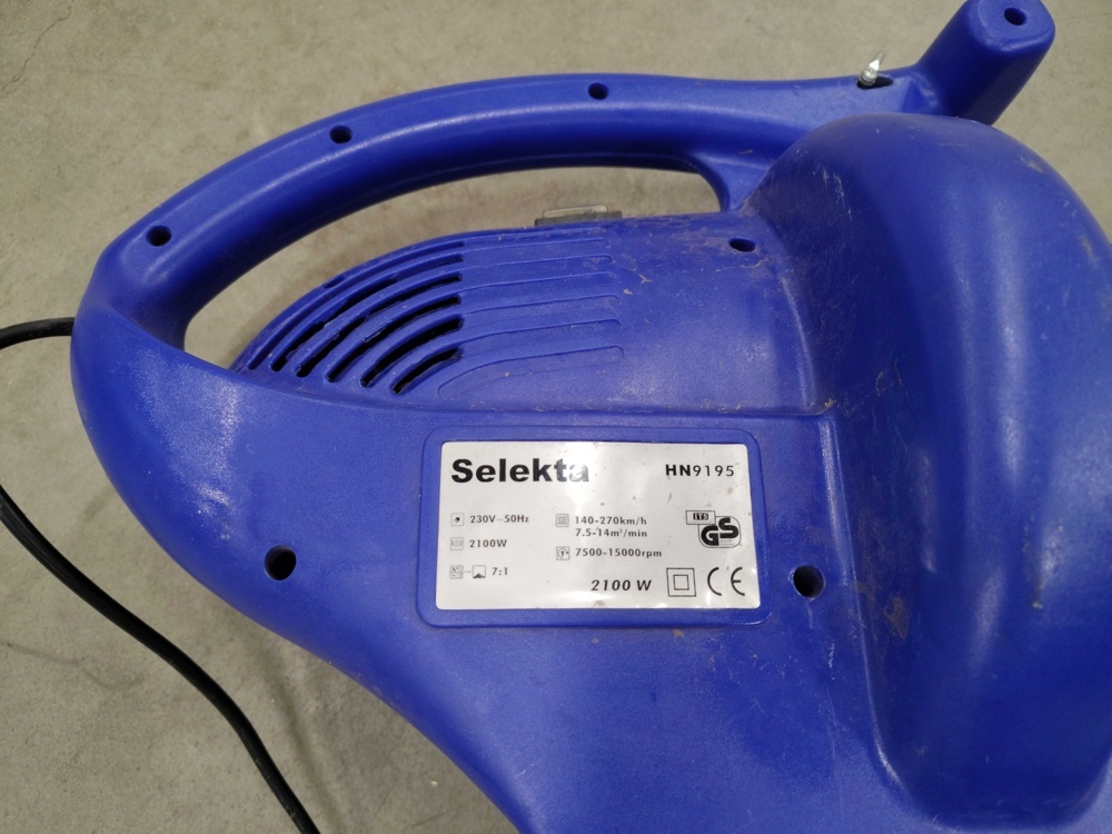 1491777-2 Leaf blower/collector - Selekta, 2100 W, electric