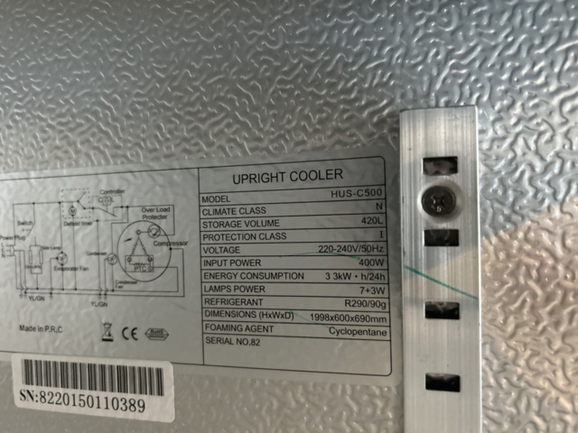 1435687-5 Refrigerator with glass door - Husky HUS-C500