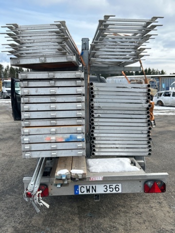 1455016-4 Scaffolding trailer with frame scaffolding parts - Monzon / Tysse