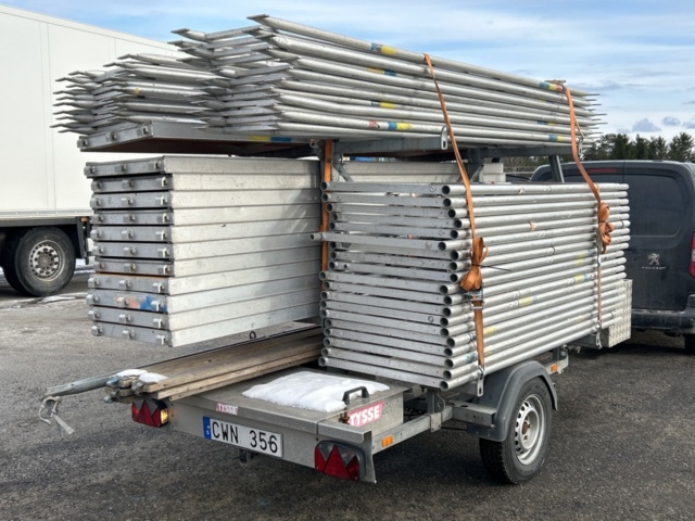 1455016-5 Scaffolding trailer with frame scaffolding parts - Monzon / Tysse