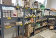 1482260 Storage shelves 6 pcs with contents - Switches, plugs, etc.