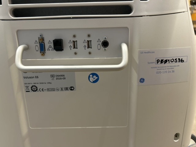 1453382-23 Ultrasound machine with probes and accessories - GE Voluson E6 -2016