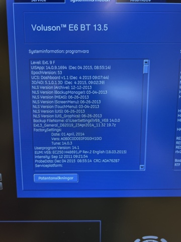 1453382-26 Ultrasound machine with probes and accessories - GE Voluson E6 -2016