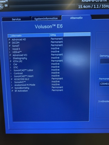 1453382-28 Ultrasound machine with probes and accessories - GE Voluson E6 -2016