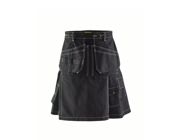 1483255-1 Work bib - Blåkläder, C44, black, nail pockets, adjustable waist
