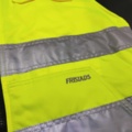 1483273-4 High visibility vest - Fristads, fur fiber lined, size S, zipper, reflective