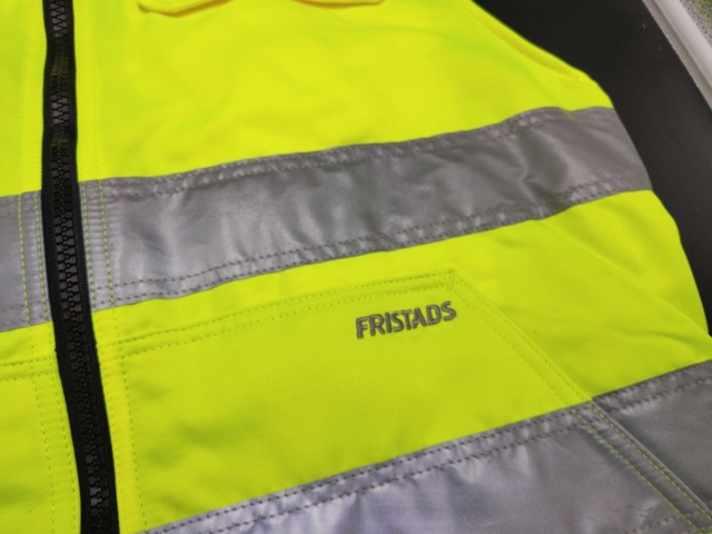 1483273-4 High visibility vest - Fristads, fur fiber lined, size S, zipper, reflective