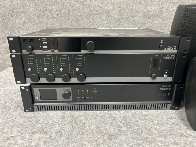 1436155-2 Sound system with 6 speakers - Audac XMP44 / MTX48 / SMQ350