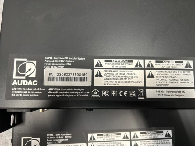 1436155-3 Sound system with 6 speakers - Audac XMP44 / MTX48 / SMQ350