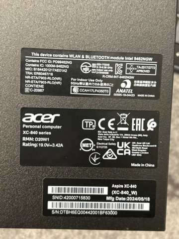 1436156-8 Computers 3 pcs with cash register equipment - Acer Aspire XC-840 / XC-1780 / C21PULSE