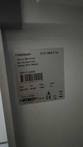 1344199-4 Drying cabinet Nimo