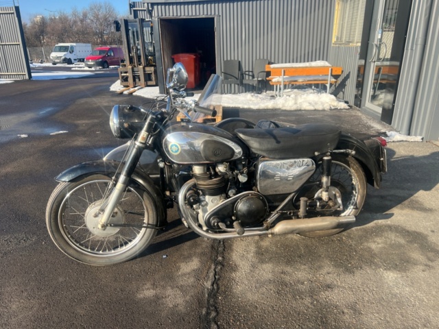 1384779-3 Motorcykel med sidovagn - AJS Model 30 -1957
