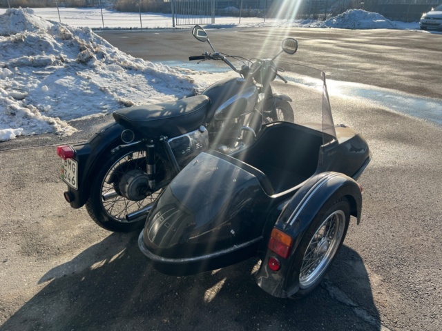 1384779-6 Motorcykel med sidovagn - AJS Model 30 -1957