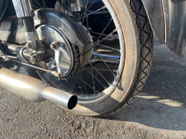 1384779-11 Motorcykel med sidovagn - AJS Model 30 -1957