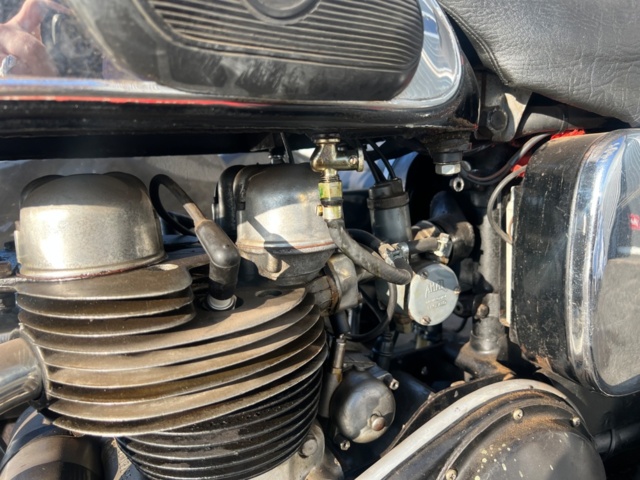 1384779-18 Motorcykel med sidovagn - AJS Model 30 -1957