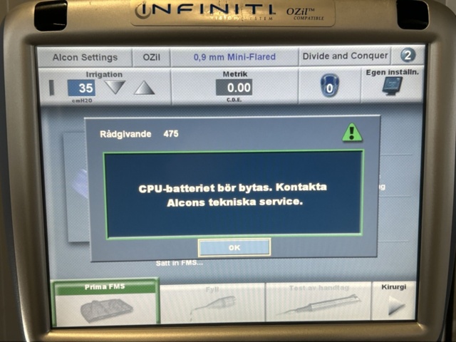 1404508-37 Fakoemulsifieringssystem med tillbehör – Alcon Accurus 600DS / Infiniti Vision System