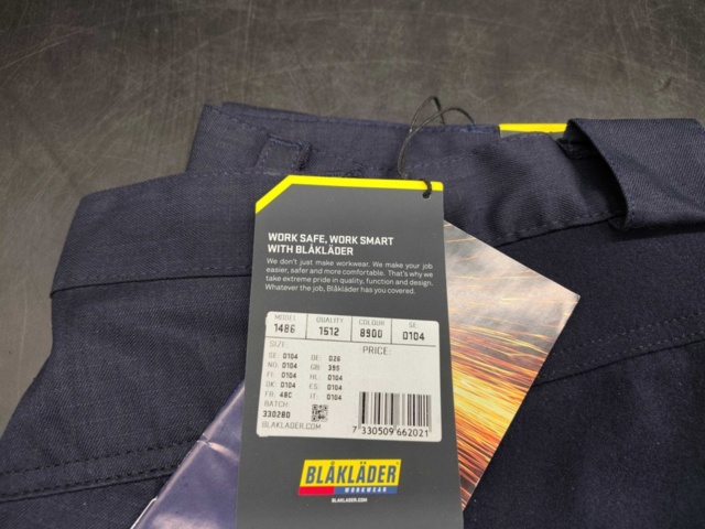 1491928-3 Work trousers - Blåkläder, D104, inherent flame retardant, stretch, navy blue
