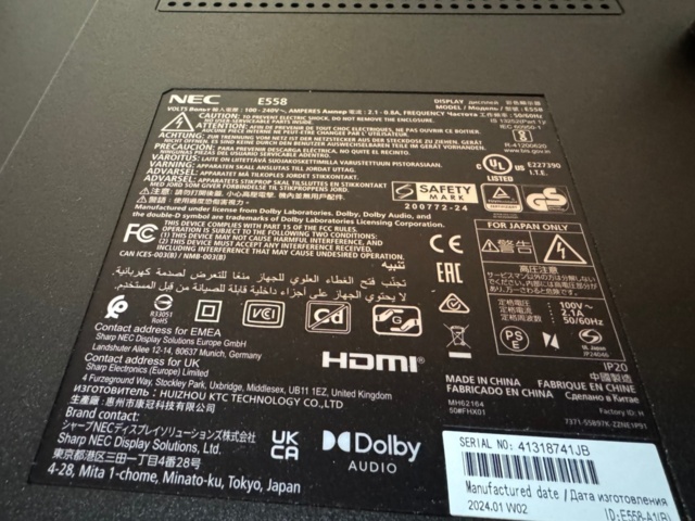 1405548-4 NEC E558 – 55” Professionell LED-display