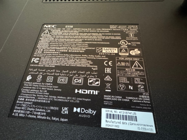 1405549-5 NEC E558 – 55” Professionell LED-display