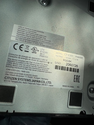 1405551-12 Komplett kassasystem – pekskärm, kvittoskrivare och tillbehör