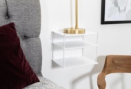 1492756 Wall shelf white 2 pcs