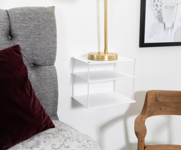 1492756-1 Wall shelf white 2 pcs