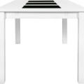 1492757-3 Jasmine dining table 180x90 cm white with black tiles "Granite"