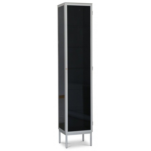 1492758-2 Revel white display cabinet 200x40 cm - Tinted glass