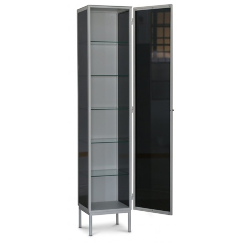 1492758-3 Revel white display cabinet 200x40 cm - Tinted glass