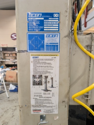 1408020-3 OMCN 2-post lift 5,500 kg – 2007 – Inspected 2025-02-10