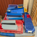 1408021-6 Lot of plastic storage boxes - approx. 2 pallets - mixed models