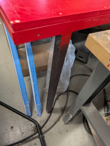 1408022-3 Large workshop table 4.0 x 1.8 m - strong metal frame