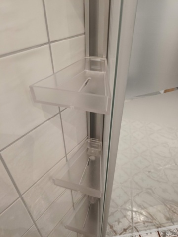 1401331-6 Duschvägg med Tidy hylla och handdukstork