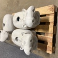 1469600-4 Post holders 3 pcs in the shape of hippos