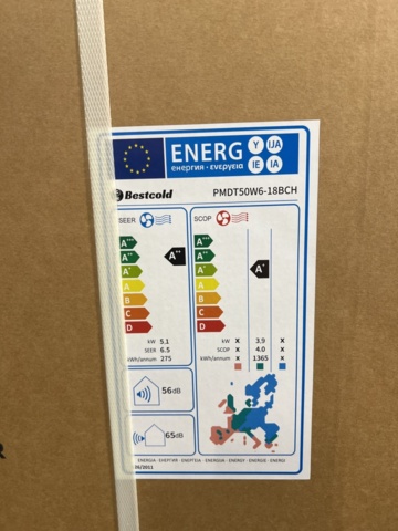 1492612-3 AC/ Air source heat pump for Nordic climate 18000 BTU, 5100W