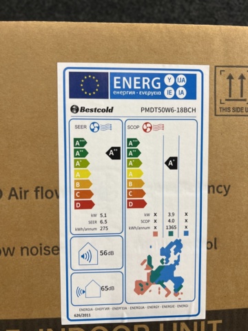 1492616-2 Air source heat pump for Nordic climate 18000 BTU, 5100W