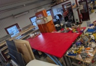 1408022 Large workshop table 4.0 x 1.8 m - strong metal frame