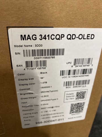 1489215-3 Gamingskärm MSI 34" curved 341CQP