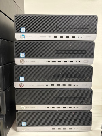 1482184-6 Lot of desktop computers and routers - 19 computers + 2 Wi-Fi routers