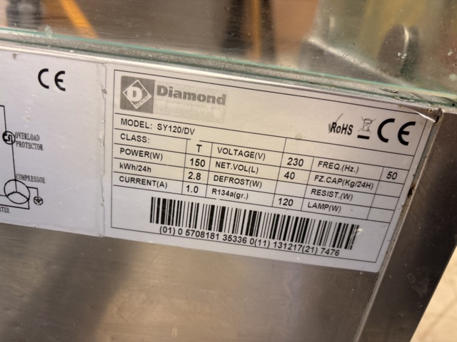 1469146-14 Bakery cooling counter with chute, cabinet and additional cooling unit