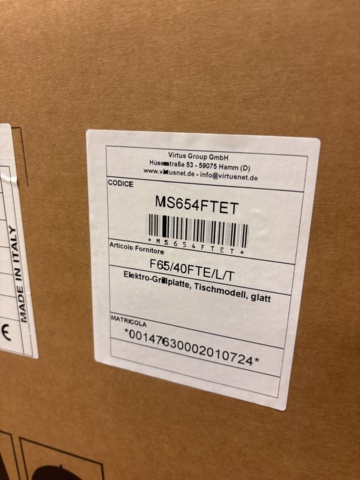 1469153-5 Electric grill plate (new in box) - Virtus MS654FTET